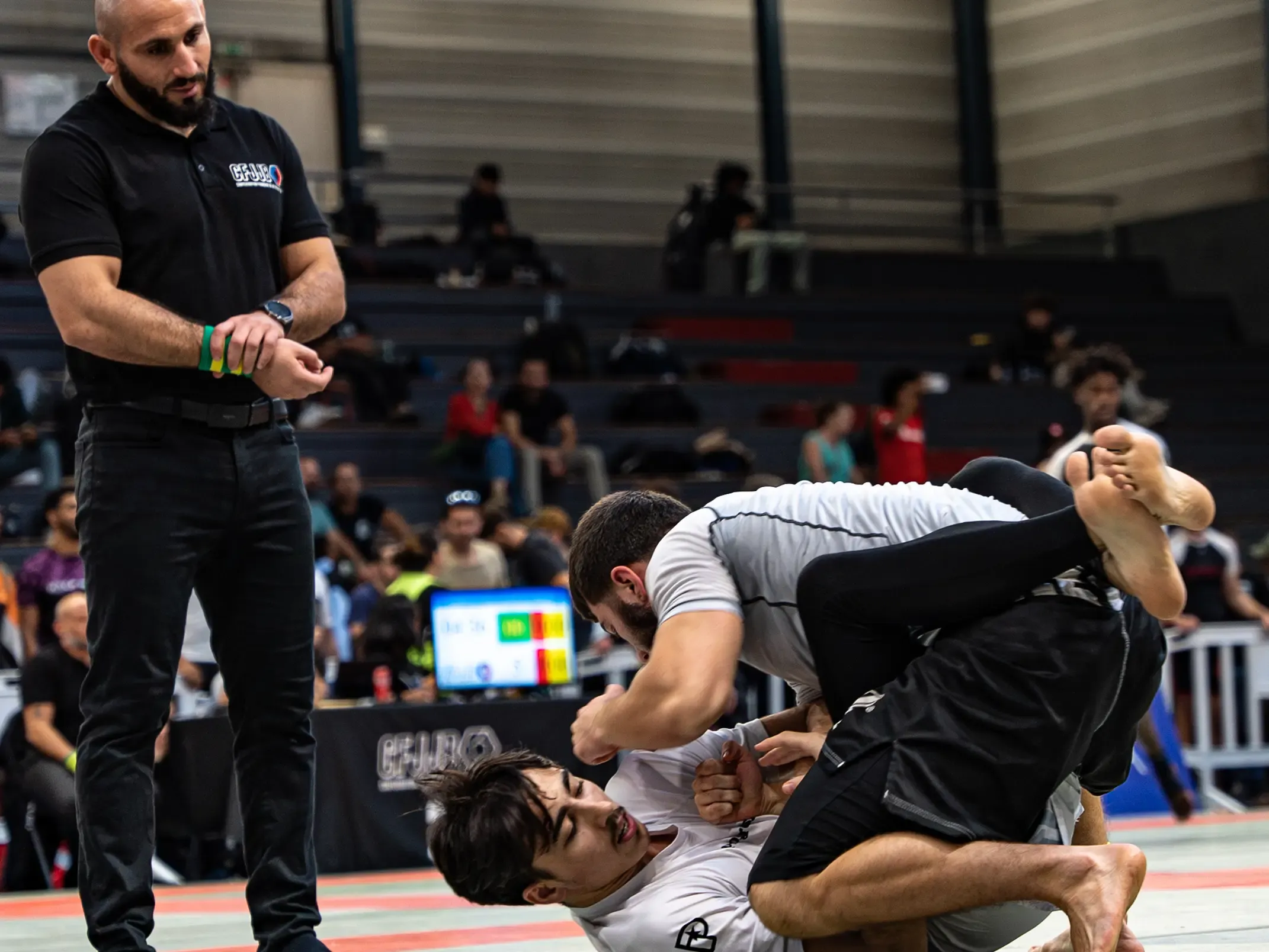 Combat au sol sous l’œil de l’arbitre